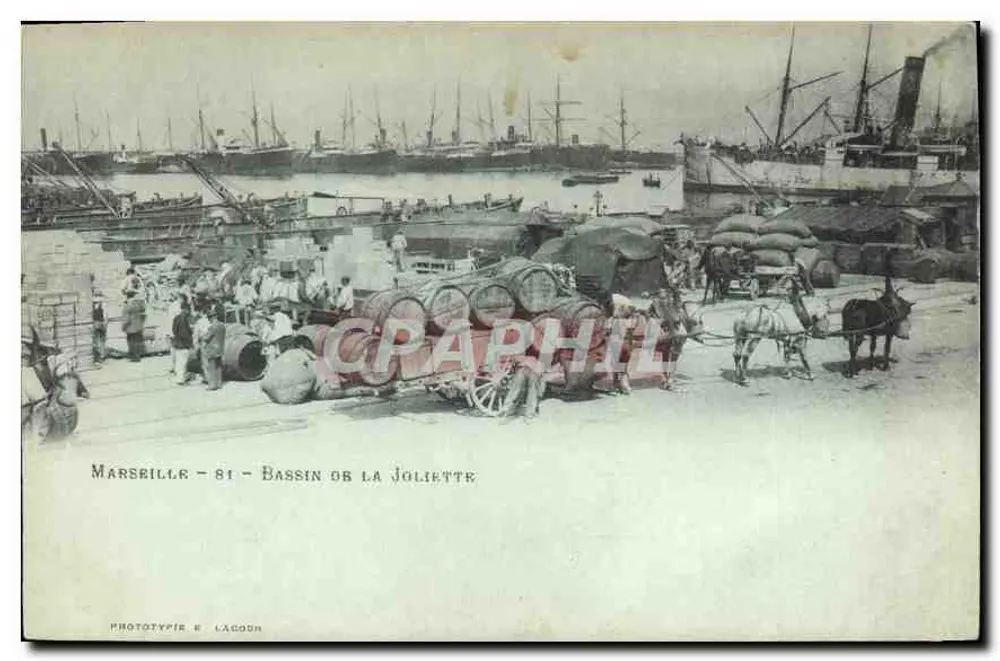 Marseille - 81 - Bassin von Joliette — Phototypie E. Lagour - Vorderseite