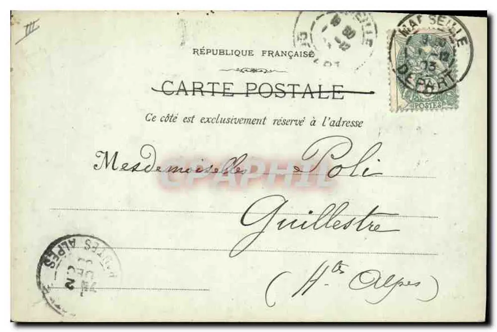 Marseille - 62 - Die Bassins de la Jolielle — Foto. E. Labor, 19, Rue Dohaneco - Rückseite