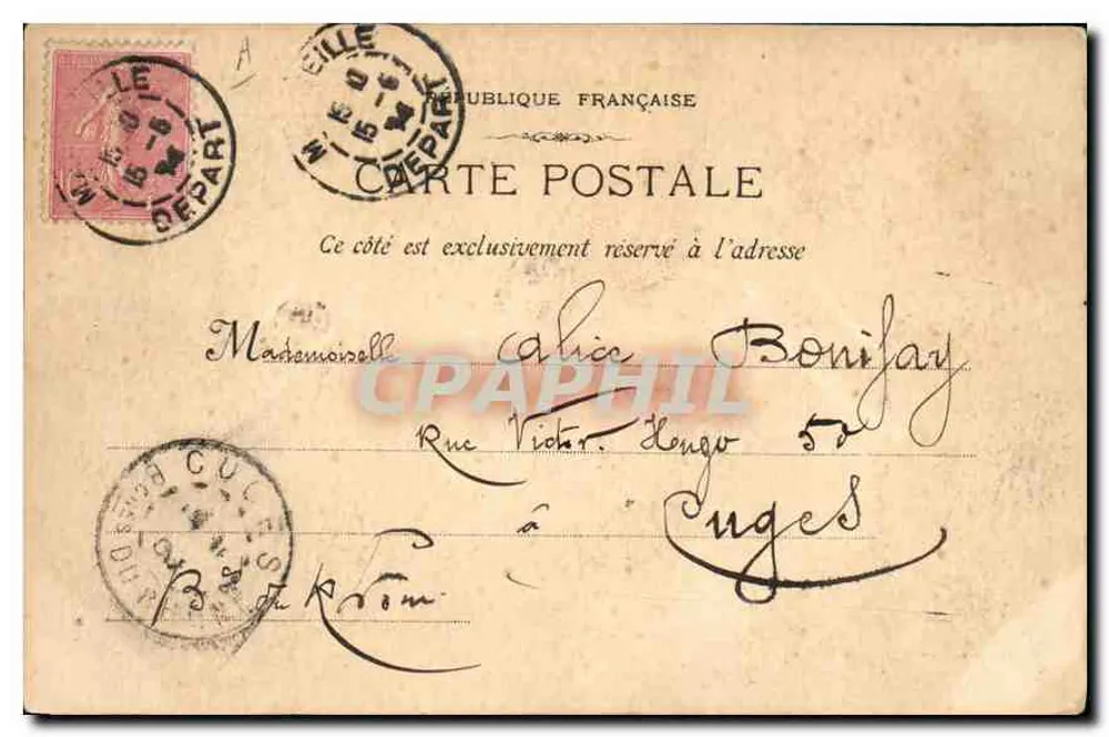 Marseille - Anlegestelle für Transatlantische Schiffe — Phototypie E. Lacour, 19, rue Thubaneau — n° 966 - Rückseite