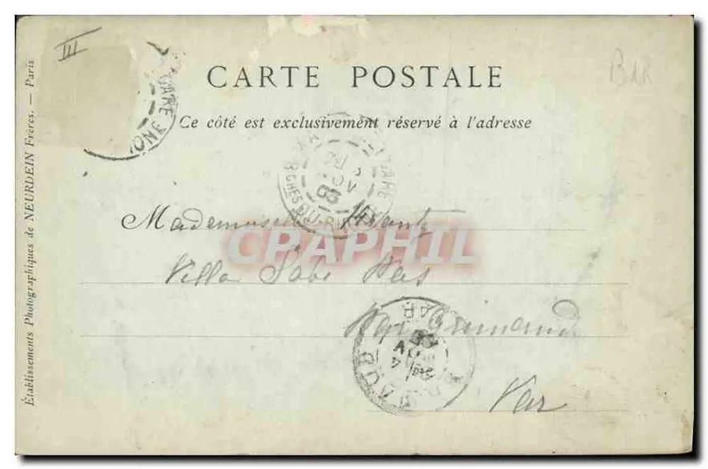 MARSEILLE — Der alte Hafen, Aufnahme vom Phare — Sammlung ND Phot, Nr. 53 - Rückseite