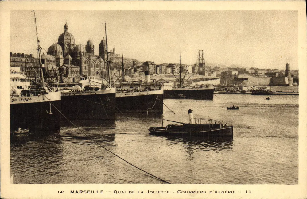 Marseille — Quai de la Joliette — Algerische Post — LL - Vorderseite