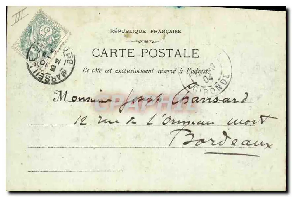 Marseille — Anlegestelle für Transatlantiker — Verlag E. Lacour, 19, rue Thubaneau, n° 966 - Rückseite