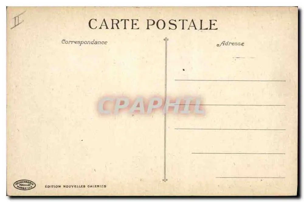Marseille - Port de la Joliette, Ansicht vom Pharo — Edition Nouvelles Galeries, Nr. 27 - Rückseite