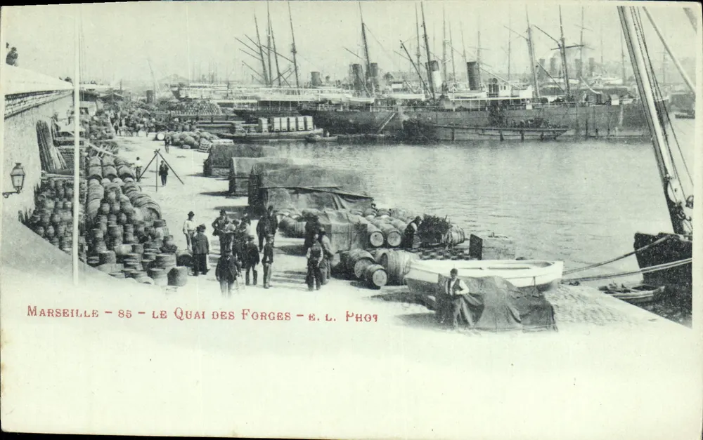 Marseille - 85 - O Quai das Forjas - E. L. Phot - Frente