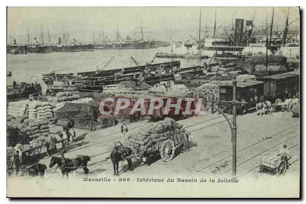 Marseille - 968 - Innenansicht des Bassins de la Joliette — Lacroix, Paris - Vorderseite