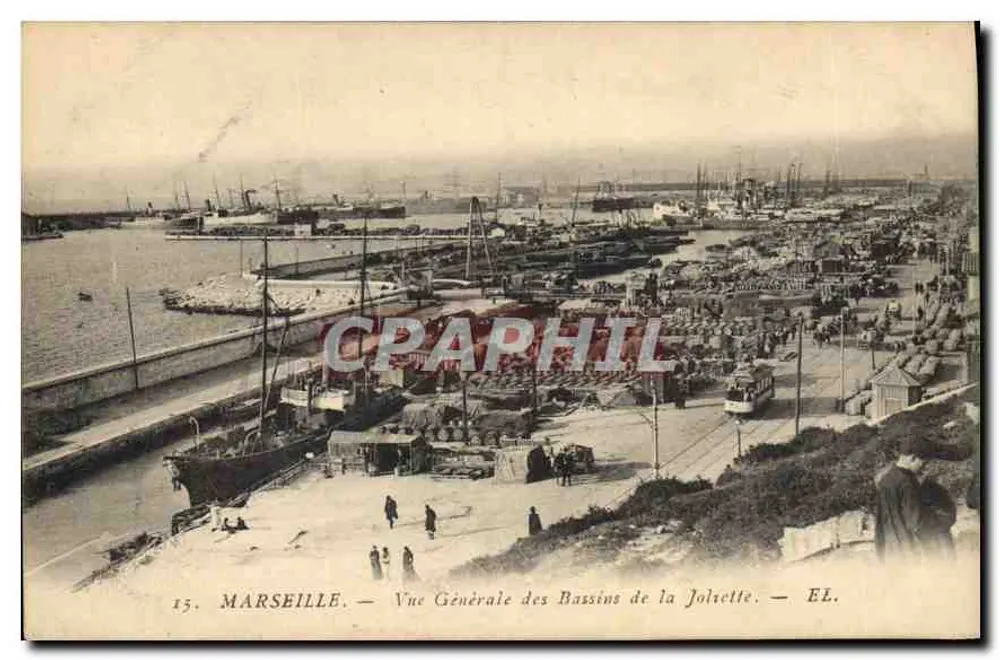 Marseille — Allgemeiner Blick auf die Basins de la Joliette — EL. - Vorderseite