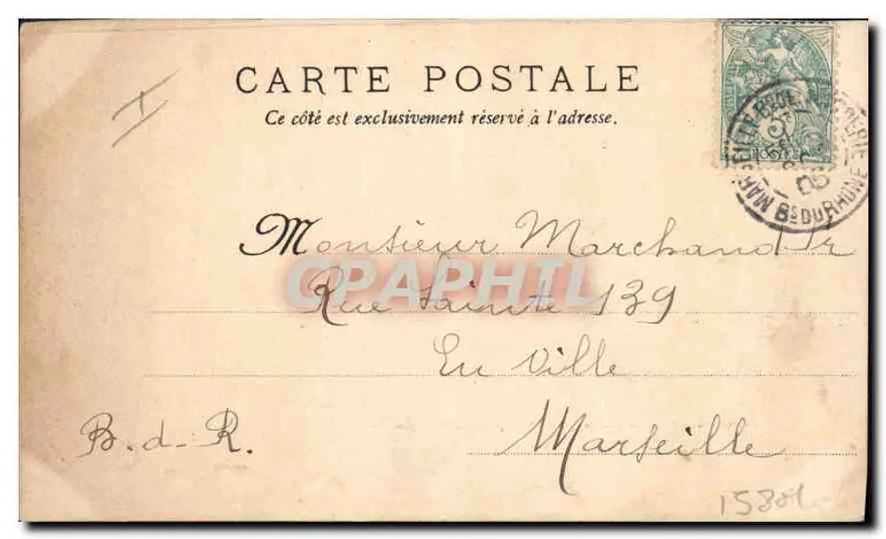 Marseille — Quai des Anglais — Dampfer beim Laden - Rückseite