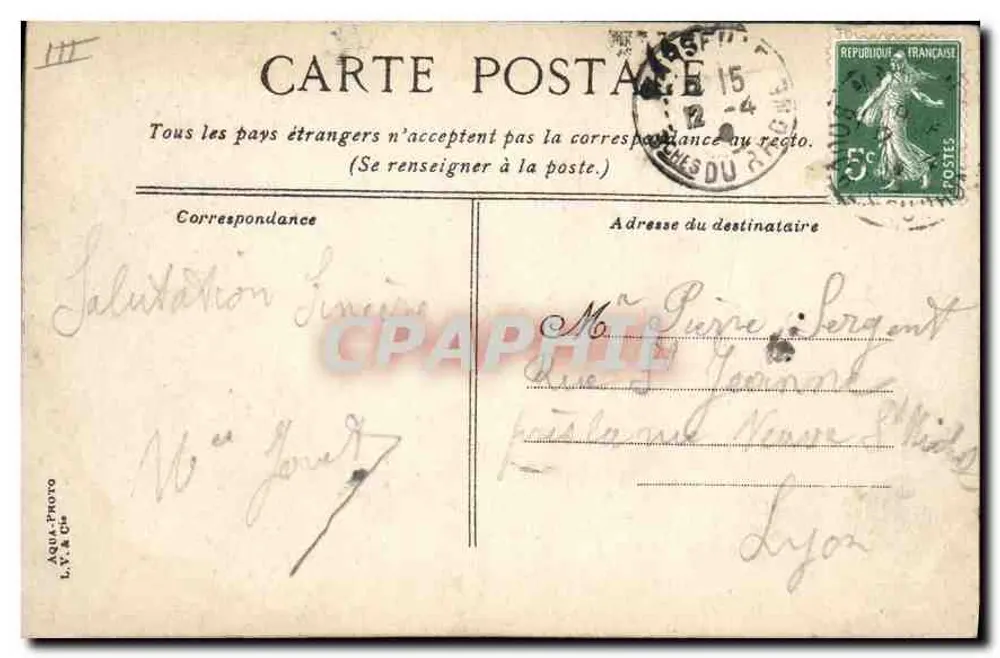 Marselha - La Joliette — vista do porto com navios e docas — L.Y.B.C. n°16 - Verso