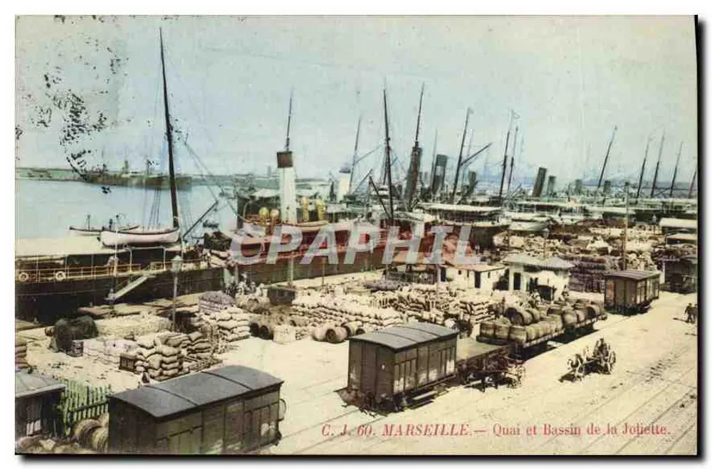 Marseille — Quai und Bassin von Joliette — C. J. 60 - Vorderseite