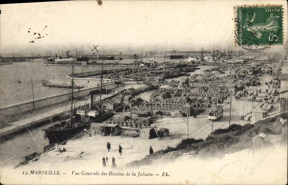 Marseille — Allgemeiner Blick auf die Basins de la Joliette — EL. - Vorderseite