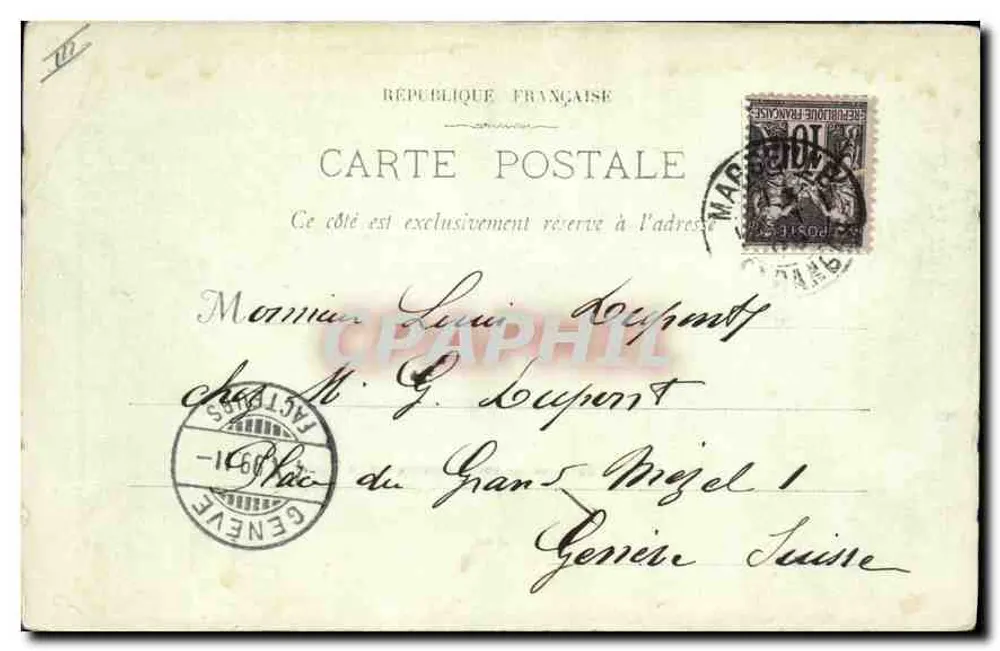 Matrosen und Wagen am Bassin de la Joliette — Marseille — L. Fot. Manielle, Nr. 81 - Rückseite