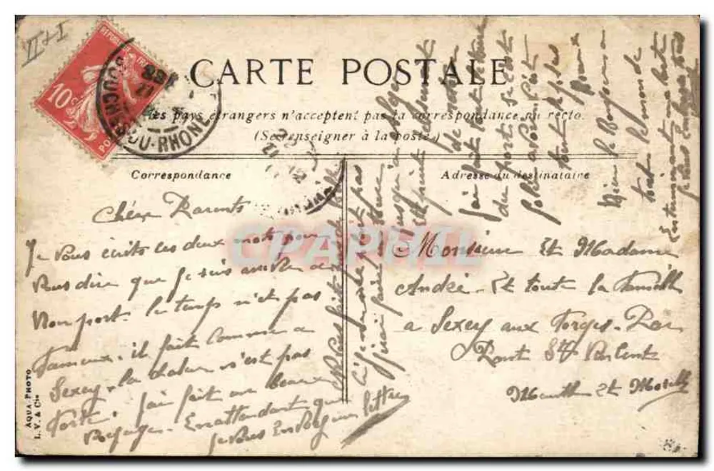Marseille — Anlegestellen der Transatlantiker — L.V.B.C. - Rückseite