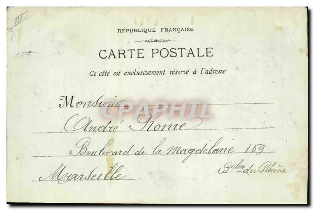 Marseille — Quai der Transatlantiker — Phototype E. Lacour, 10, rue Toubaneau, n° 966 - Rückseite