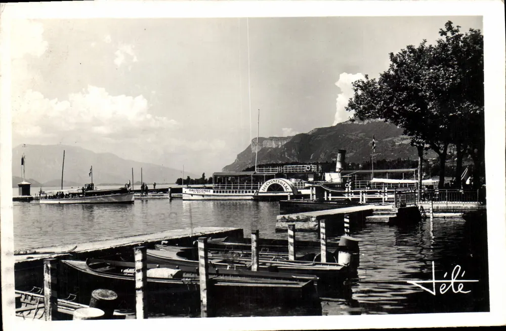 Hafen der Stadt Villars-sur-Lac — Dampfschiff 'Maltéconne' — Verlag Léle - Vorderseite