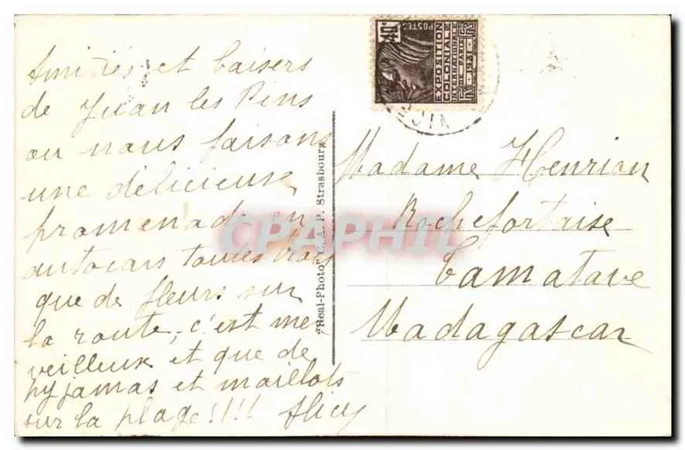 Juan-les-Pins — Die Pineta und der Strand — 150 - Rückseite