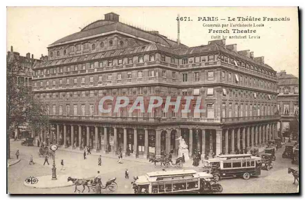 Paris — Das Französische Theater — Von dem Architekten Louis erbaut - Vorderseite