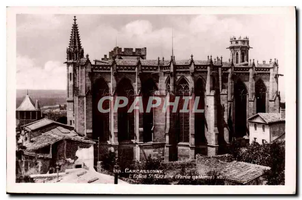 Carcassonne — Die Kirche Saint-Nazaire (gotische Teil) — n°138, Verleger Levy et Neurden Réunis, Paris - Vorderseite