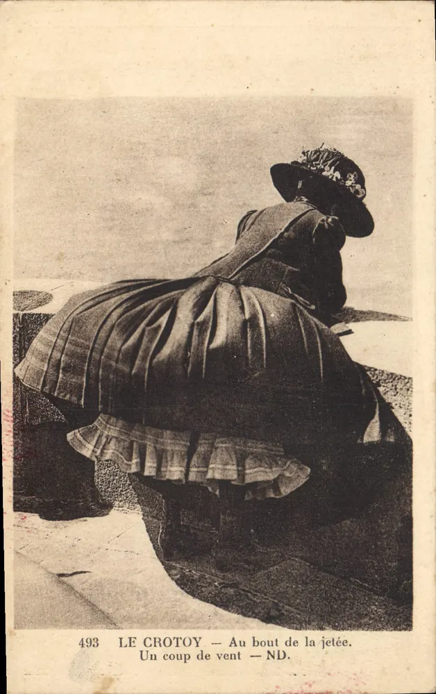 Le Crotoy — Am Ende der Mole — Ein Windstoß — ND. - Vorderseite