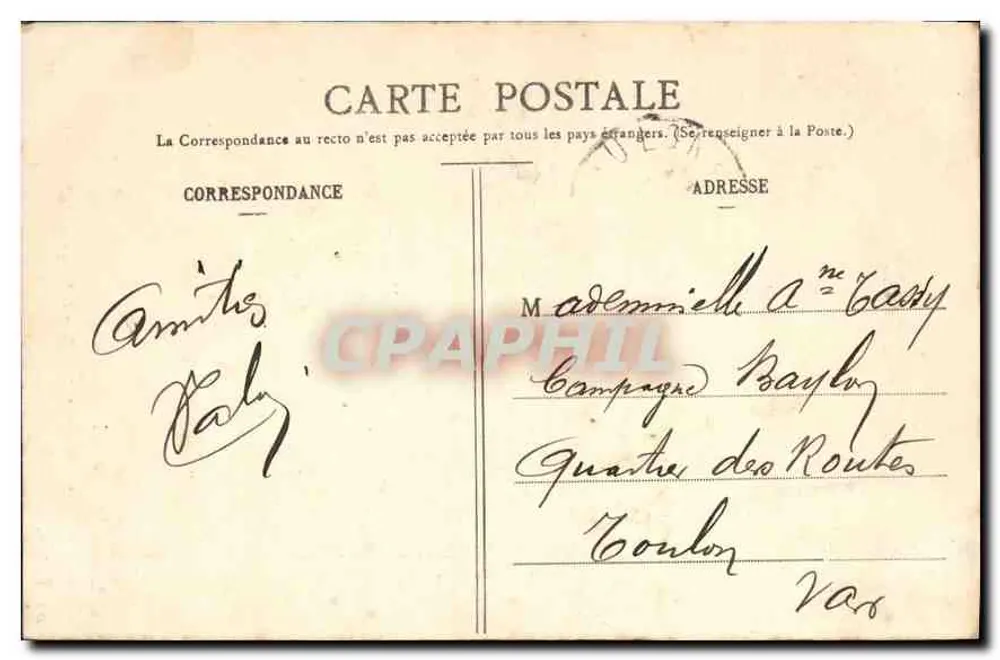 Bordeaux - Turm der Großen Glocke — Ausstellung 1906 — Sammlung Gorce, Foto-Verlag, Talence (Gironde) - Rückseite