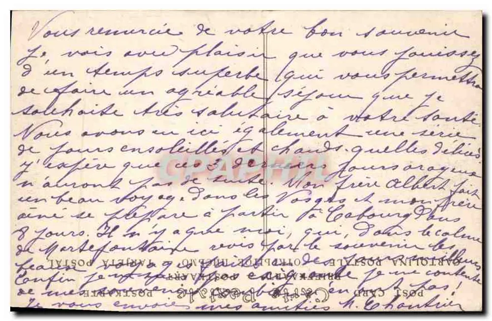 Mortefontaine (Oise) — Ansicht von Schloss Vallière und dem Großen See — ND Pbot. - Rückseite