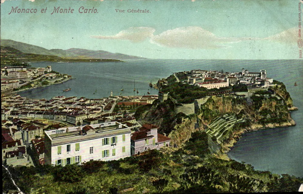 Monaco en Monte Carlo — Algemene uitzicht — Uitgave J. Glaser, Leipzig - Voorkant