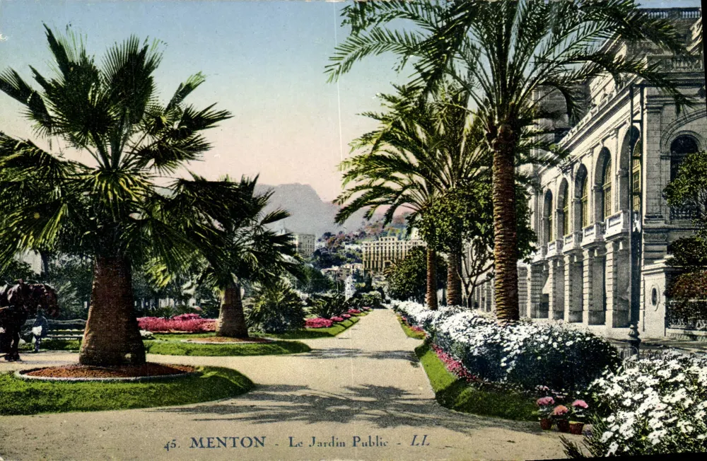 Menton - O Jardim Público — LL, n°45 - Frente