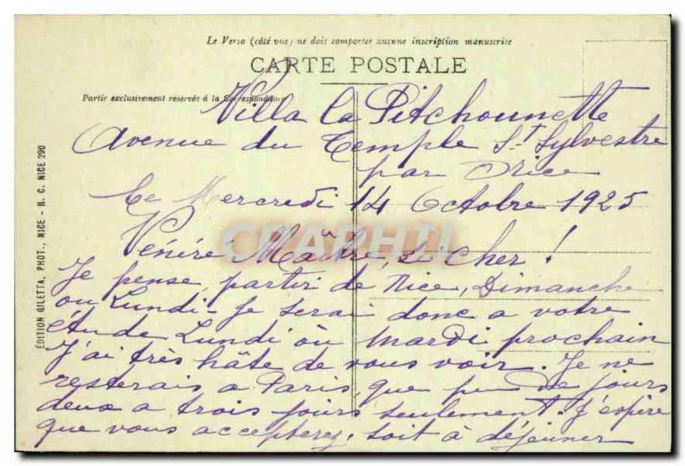 Monte-Carlo - Das Theater und die Terrassen — Edition Bilelta, n° 772 - Rückseite