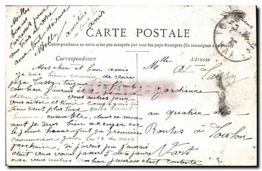 Angers — Ansicht vom Pont de la Haute-Chaine — EARKSC. PARIS - Rückseite