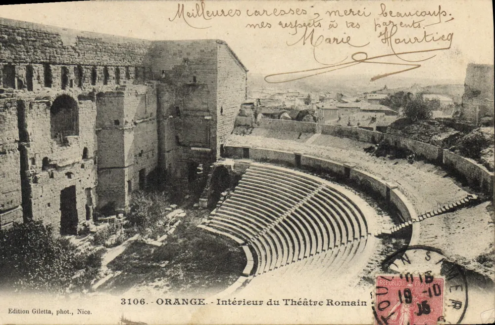 Orange — Interior do Teatro Romano — Edição Giletta, fot., Nice, n° 3106 - Frente
