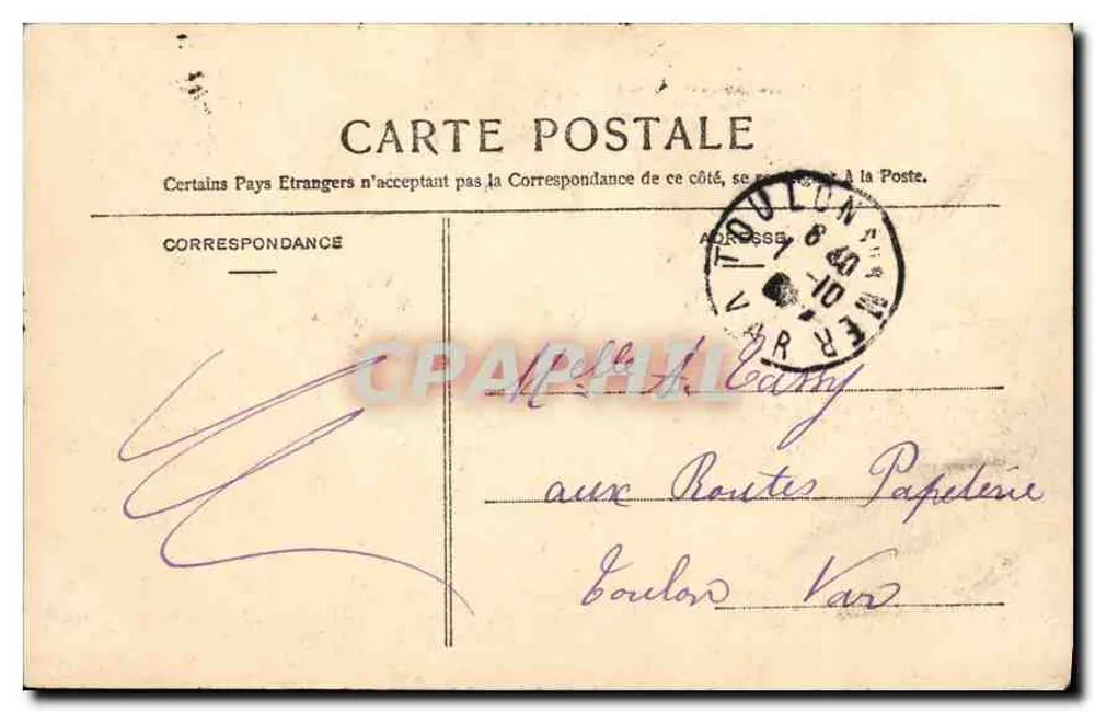 Marseille - Palácio de Justiça — estátua à frente — editor não visível, n° 93 - Verso