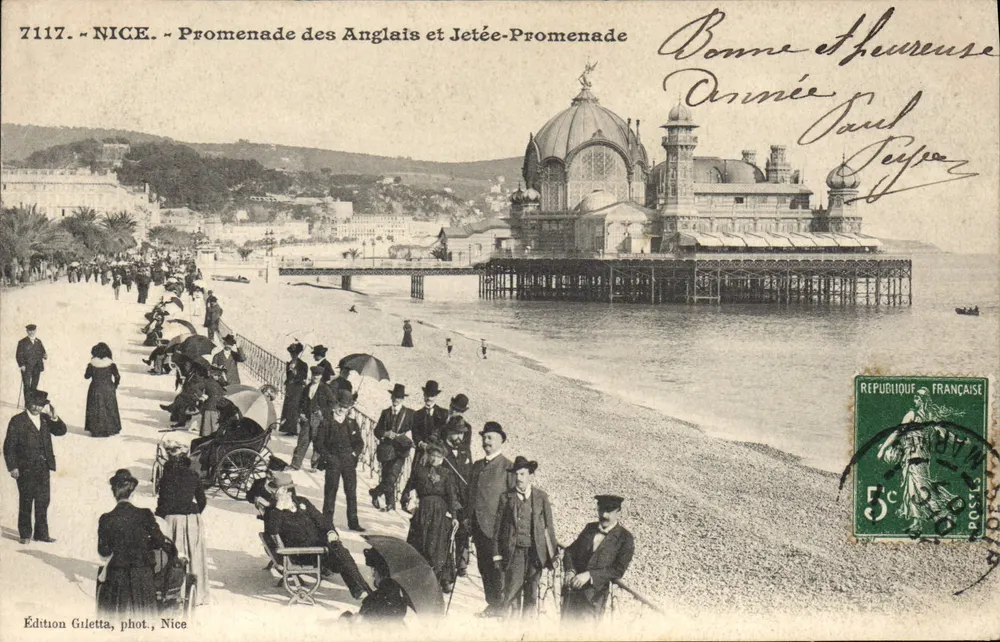 Nice - Promenade des Anglais und Jetée-Promenade — Edition Giletta, phot., Nice, n° 7117 - Vorderseite