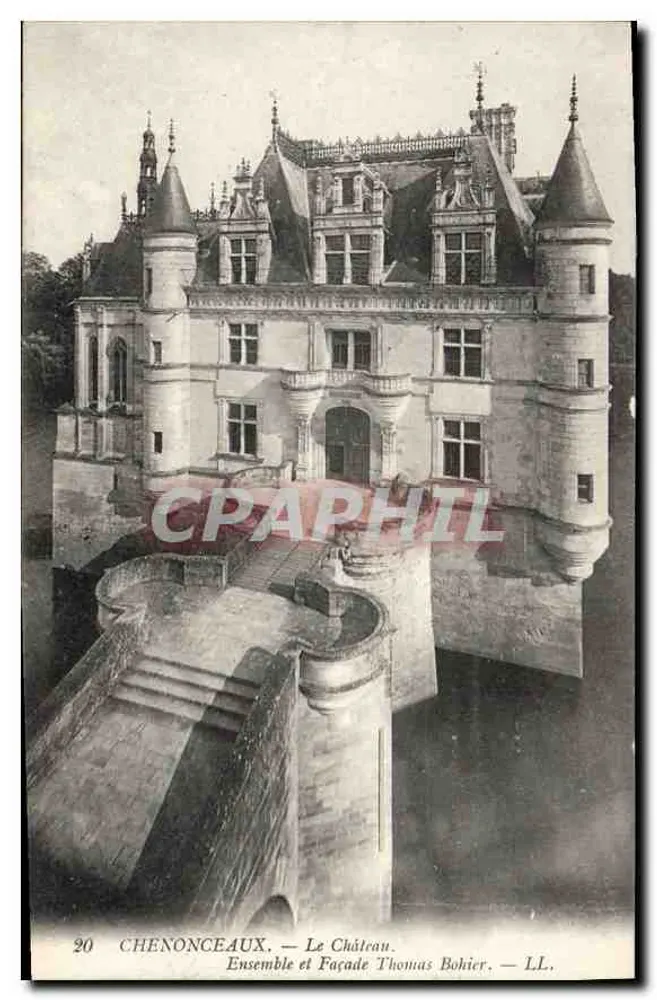 Chenonceaux — O Castelo. Conjunto e Fachada — Thomas Bohier — LL. - Frente
