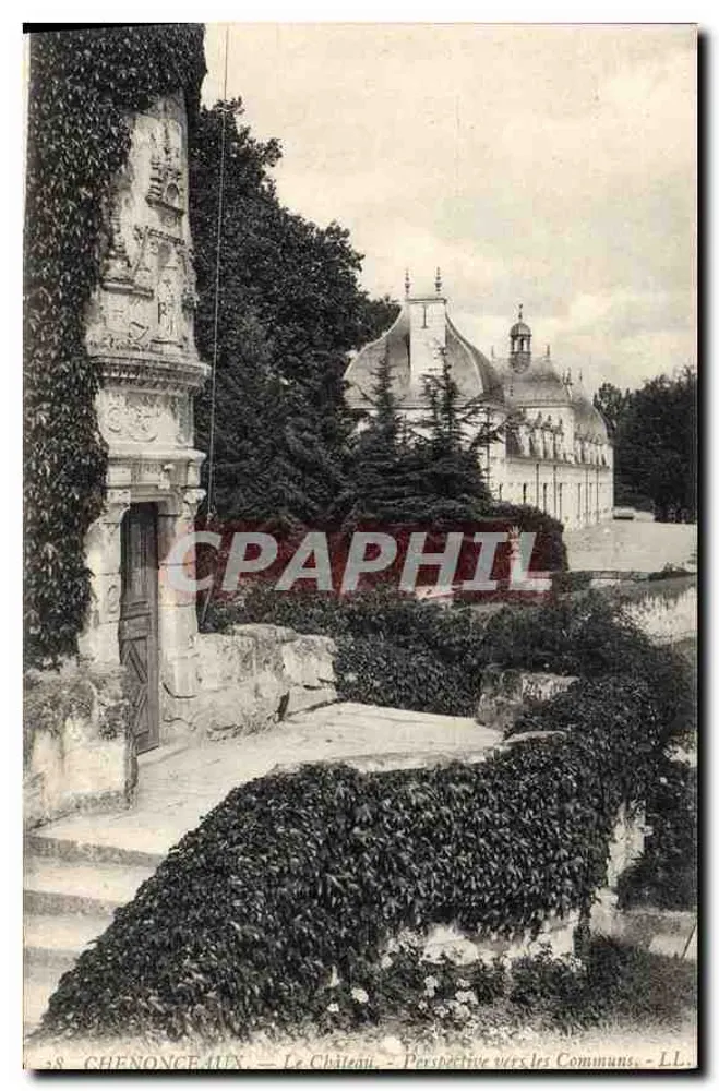 Chenonceaux — O Castelo — Perspectiva para os Comuns — LL. - Frente