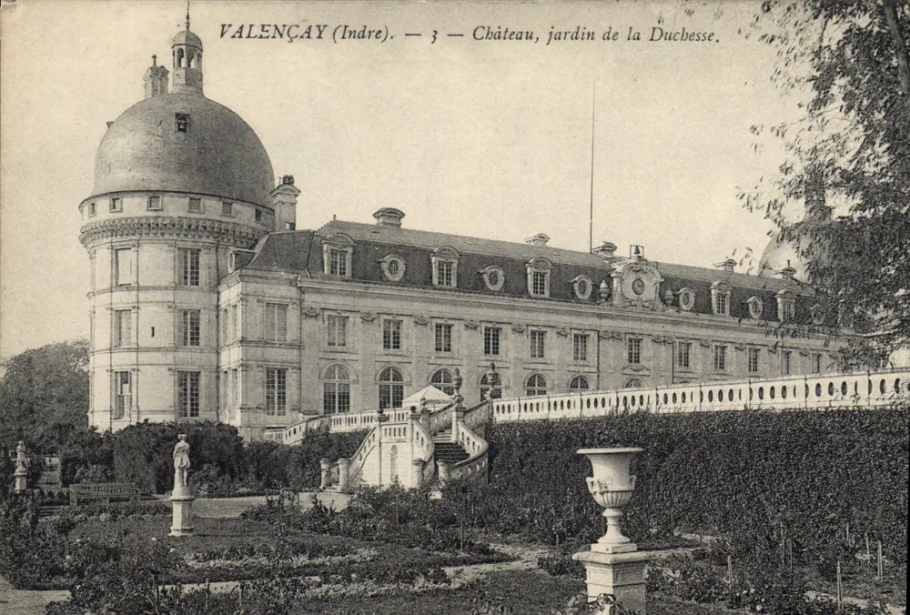 Valençay (Indre) — Schloss, Garten der Herzogin - Vorderseite