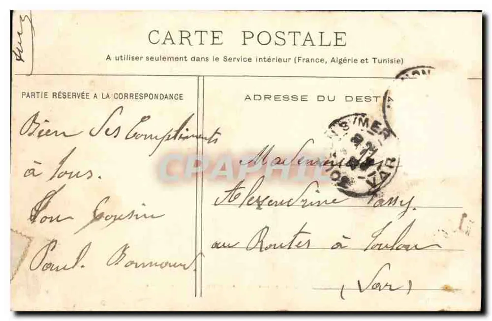 Avignon - Vista generale presa dalla Barthelasse — Edizione A. Benet, Avignon, n°4 - Verso
