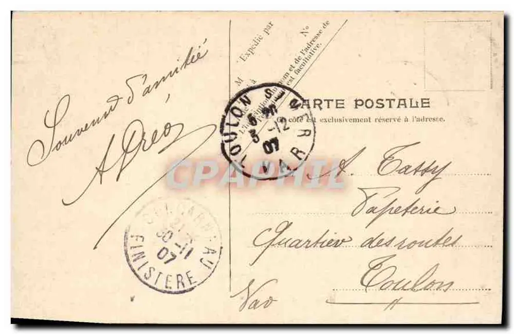 Environs de Congarneau — Kériolet — Vista geral do Castelo — V.P. Paris. No. 8 - Verso