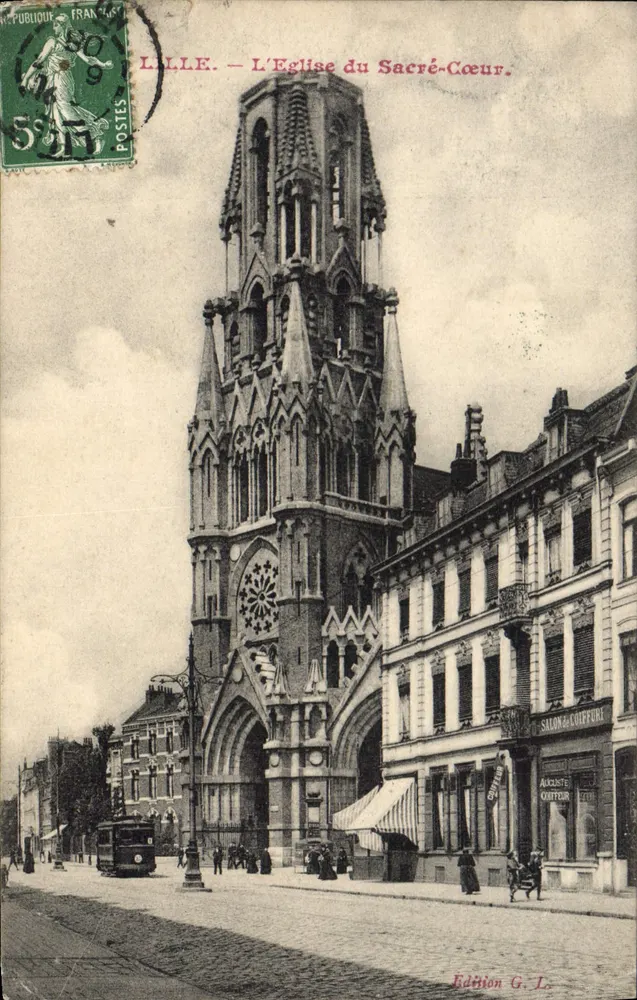 LILLE — A Igreja do Sagrado Coração — Edição G.L. - Frente