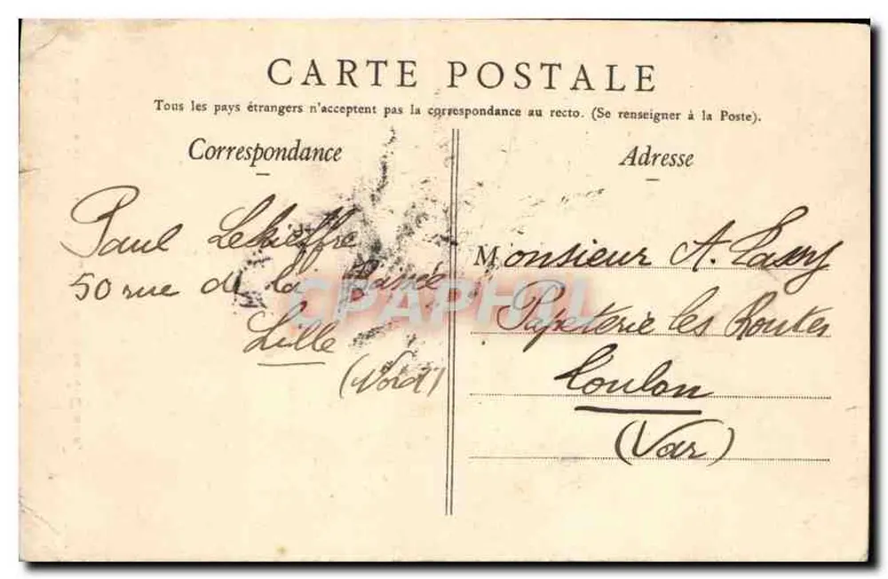 LILLE — A Igreja do Sagrado Coração — Edição G.L. - Verso