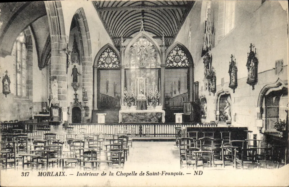 Morlaix — Innenansicht der Kapelle Saint-François — ND - Vorderseite