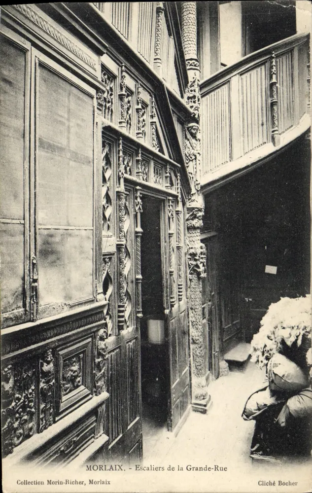Morlaix - Escaliers da Grande-Rua — Coleção Morin-Richer, Cliché Bocher - Frente