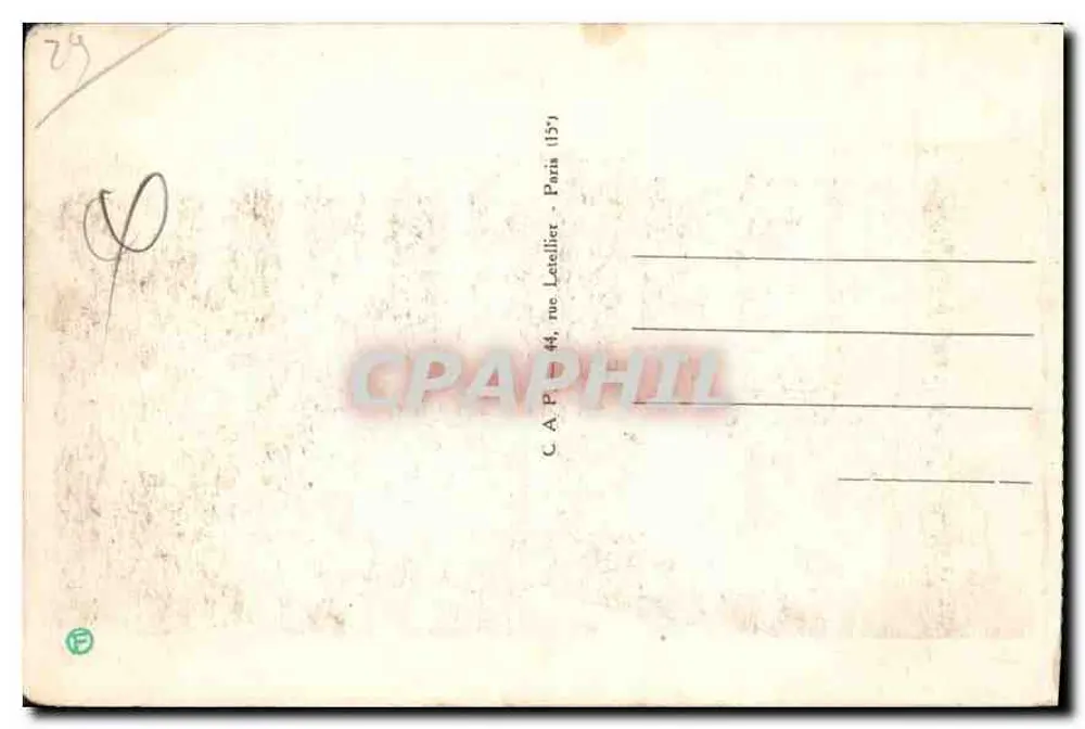 Morlaix — Vista tirada do Viaduto — C.A.P. 44, rue Latellier, Paris (15e) - Verso