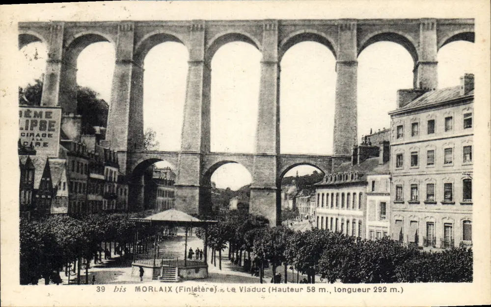 O Viaduto em Morlaix — Altura 58 m, comprimento 292 m — editor impreciso, n° 39 bis - Frente
