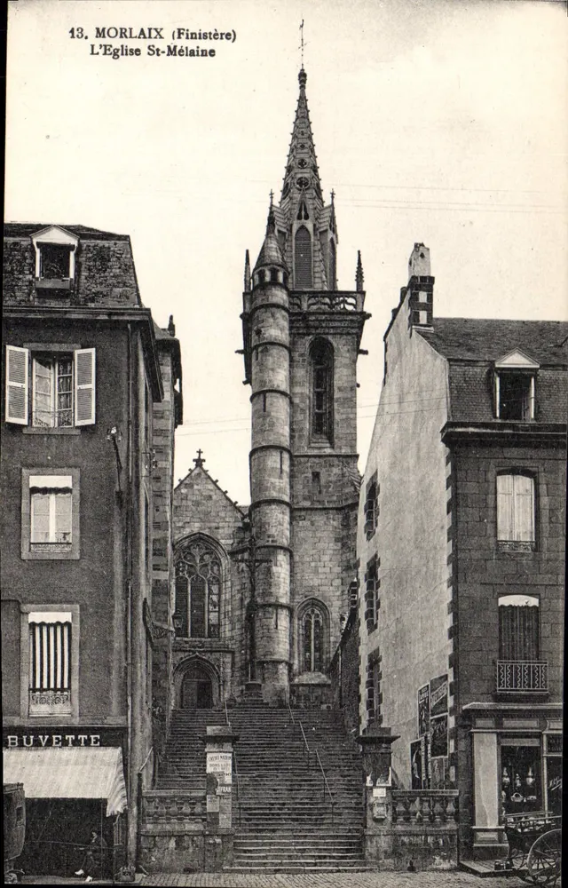 Morlaix (Finistère) — Kirche Saint-Mélaine — Buvette - Vorderseite