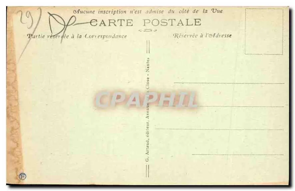 Morlaix — Kirche Saint-Melaine und Quadraturturm — G. Ariaud, Nantes, n°4 - Rückseite