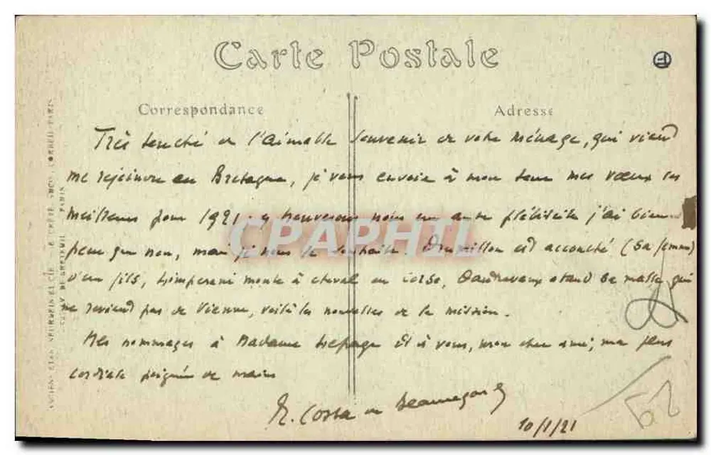 Morlaix — Allgemeine Ansicht der Stadt im 16. Jahrhundert — ND. Phol. 1914 - Rückseite