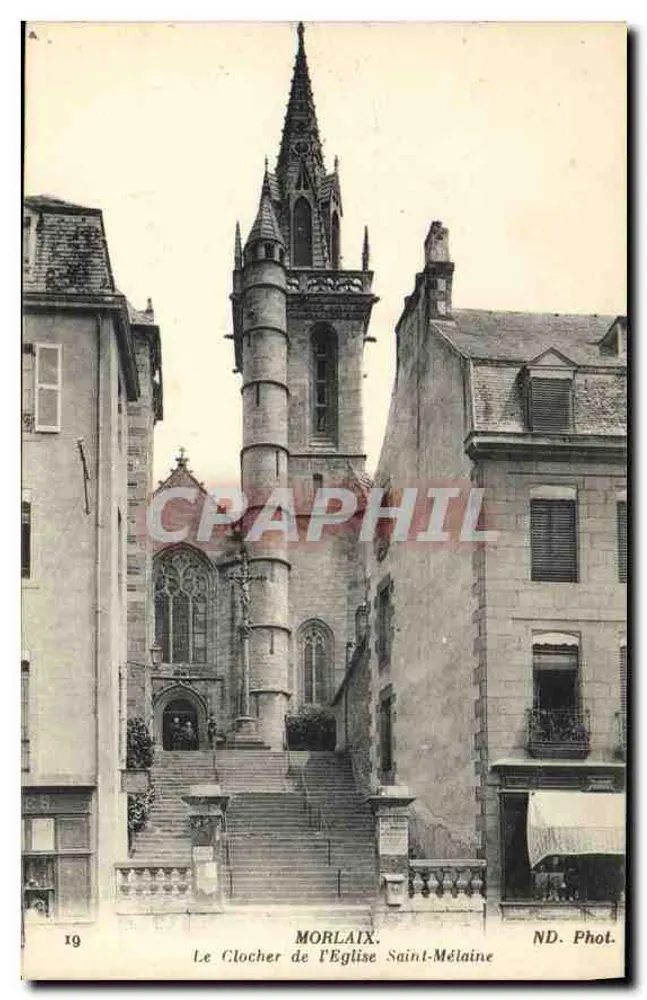 Morlaix - Der Turm der Kirche Saint-Mélaine — ND. Phot. - Vorderseite