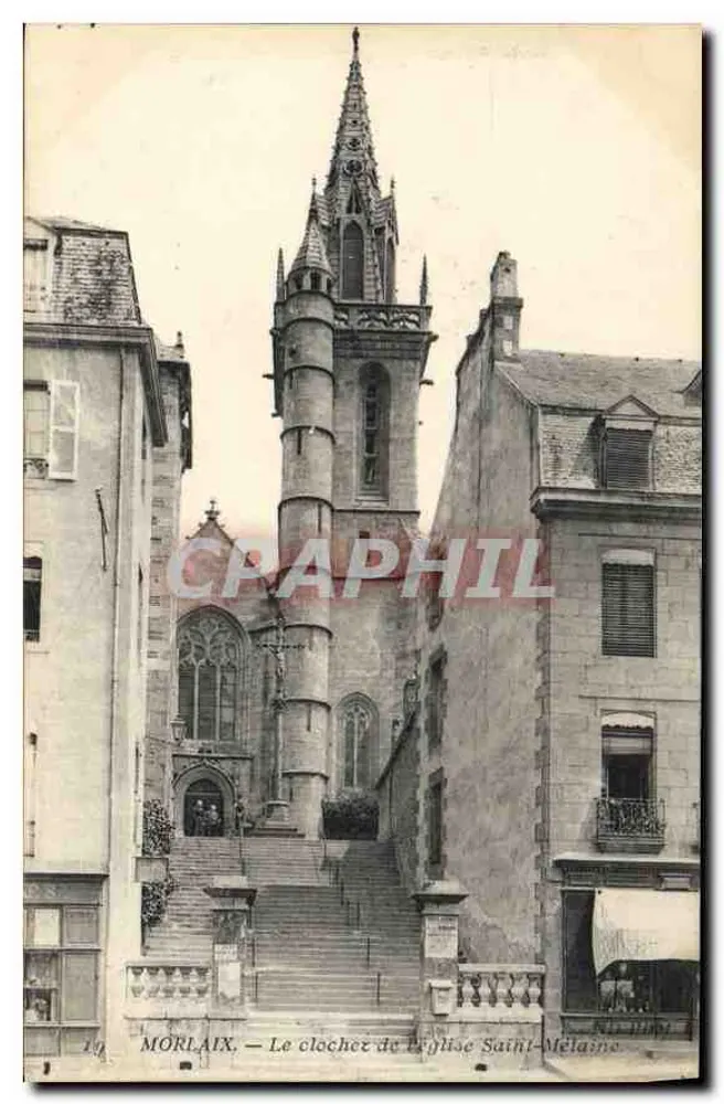 Morlaix — Der Glockenturm der Kirche Saint-Melaine — Verlag Le Pord, Nr. 19 - Vorderseite