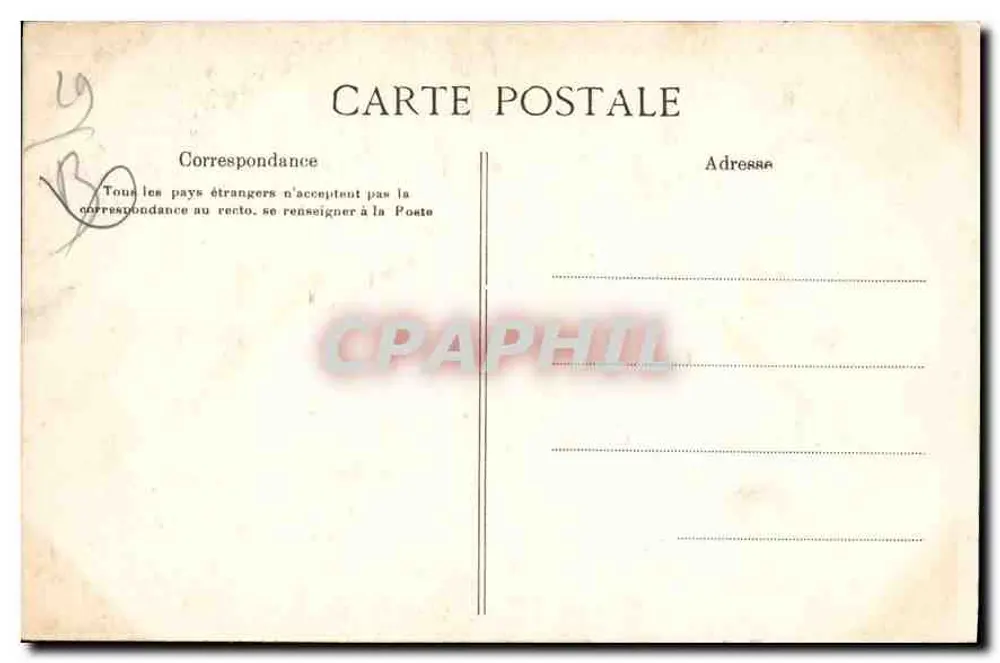 Morlaix — Ansicht des Kirchturms und des Calvariums der Kirche Saint-Mélaine — Verleger: C. Coiffeur - Rückseite