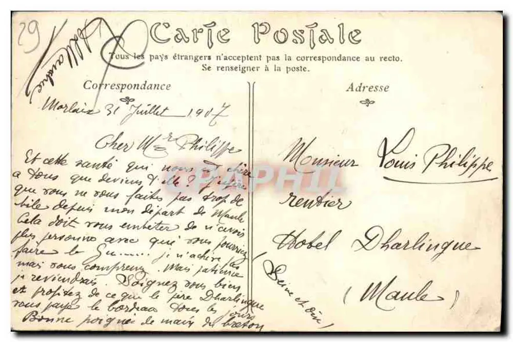 Rade de MORLAIX — O Castelo do Touro — ND-Phot - Verso