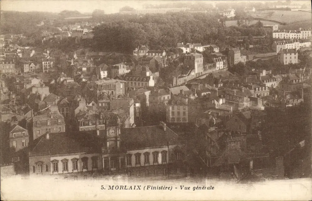 Morlaix (Finistère) - Vista geral — editor J. Nozaïs, Nantes, n°5 - Frente